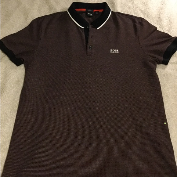 Hugo boss brown polo shirt Clearance